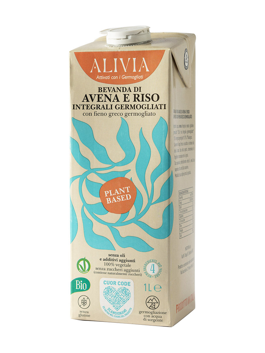 Bevanda di avena e riso int. germ. con fieno greco bio - 1lt.