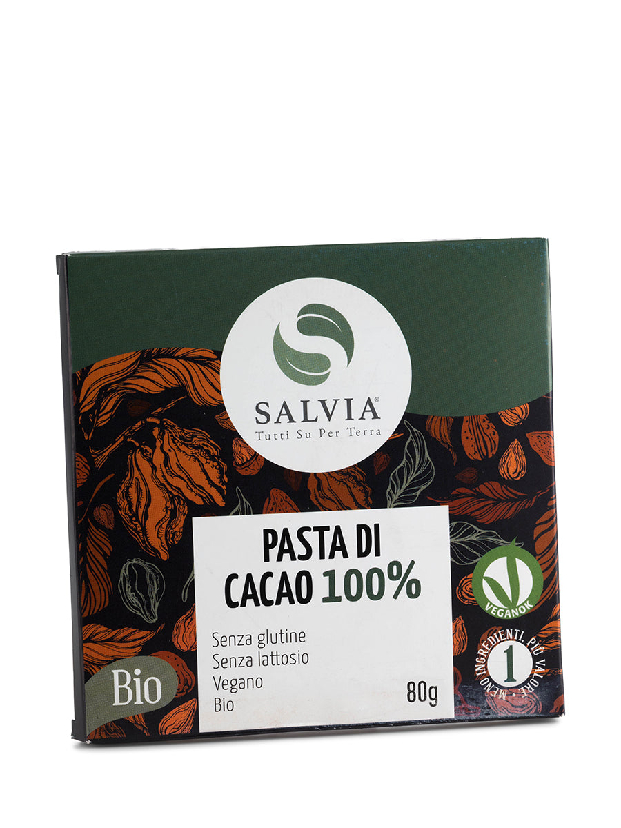 Tavoletta pasta di cacao bio Salvia - 80g