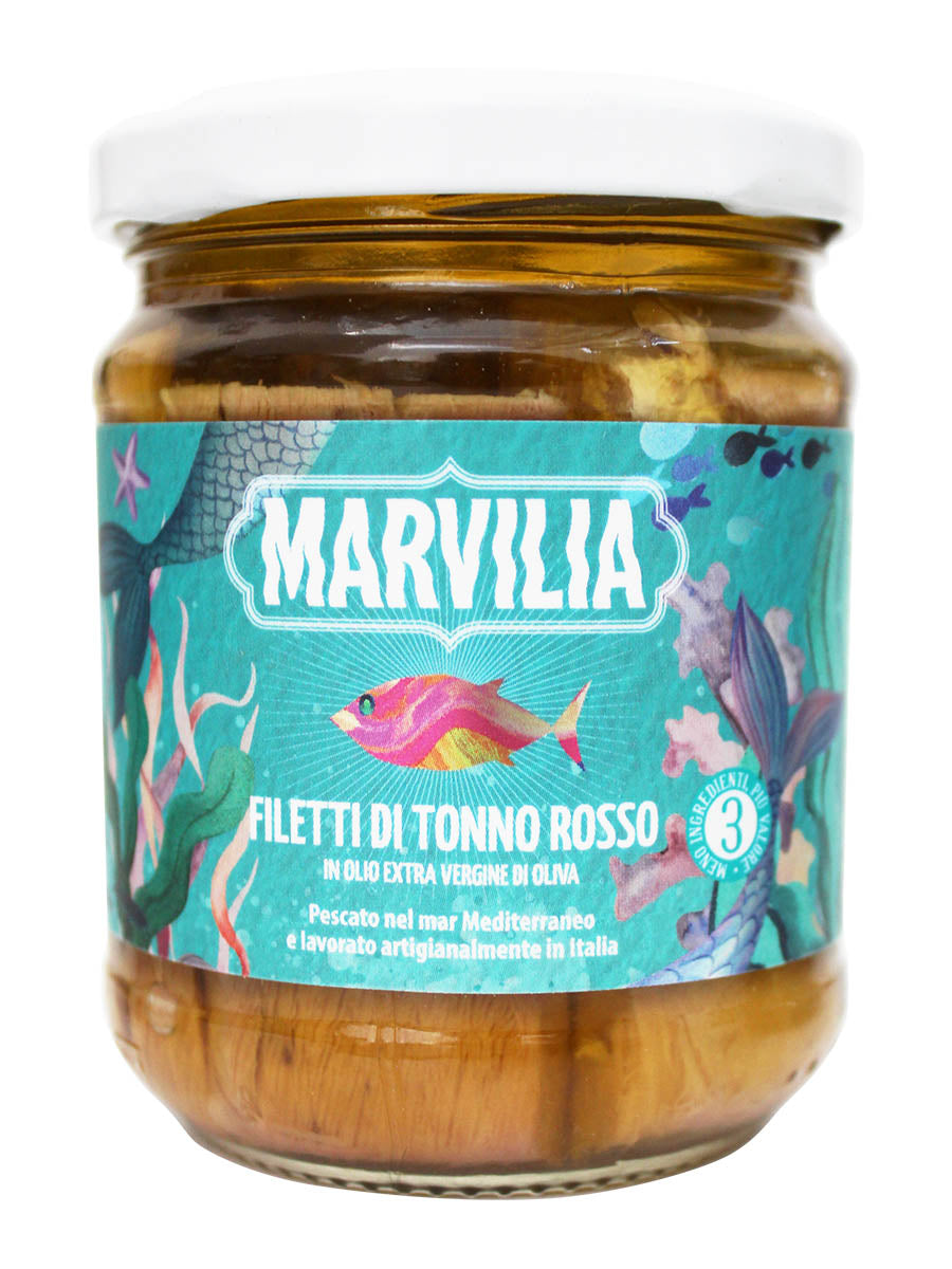 Filetti di tonno rosso in olio EVO Salvia 200g