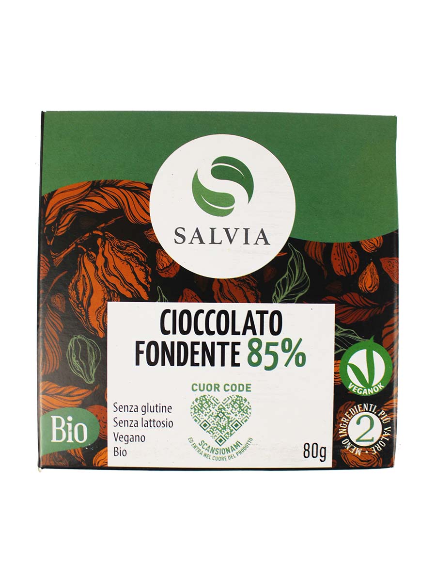 Tavoletta cioccolato fondente 85% bio - 80g