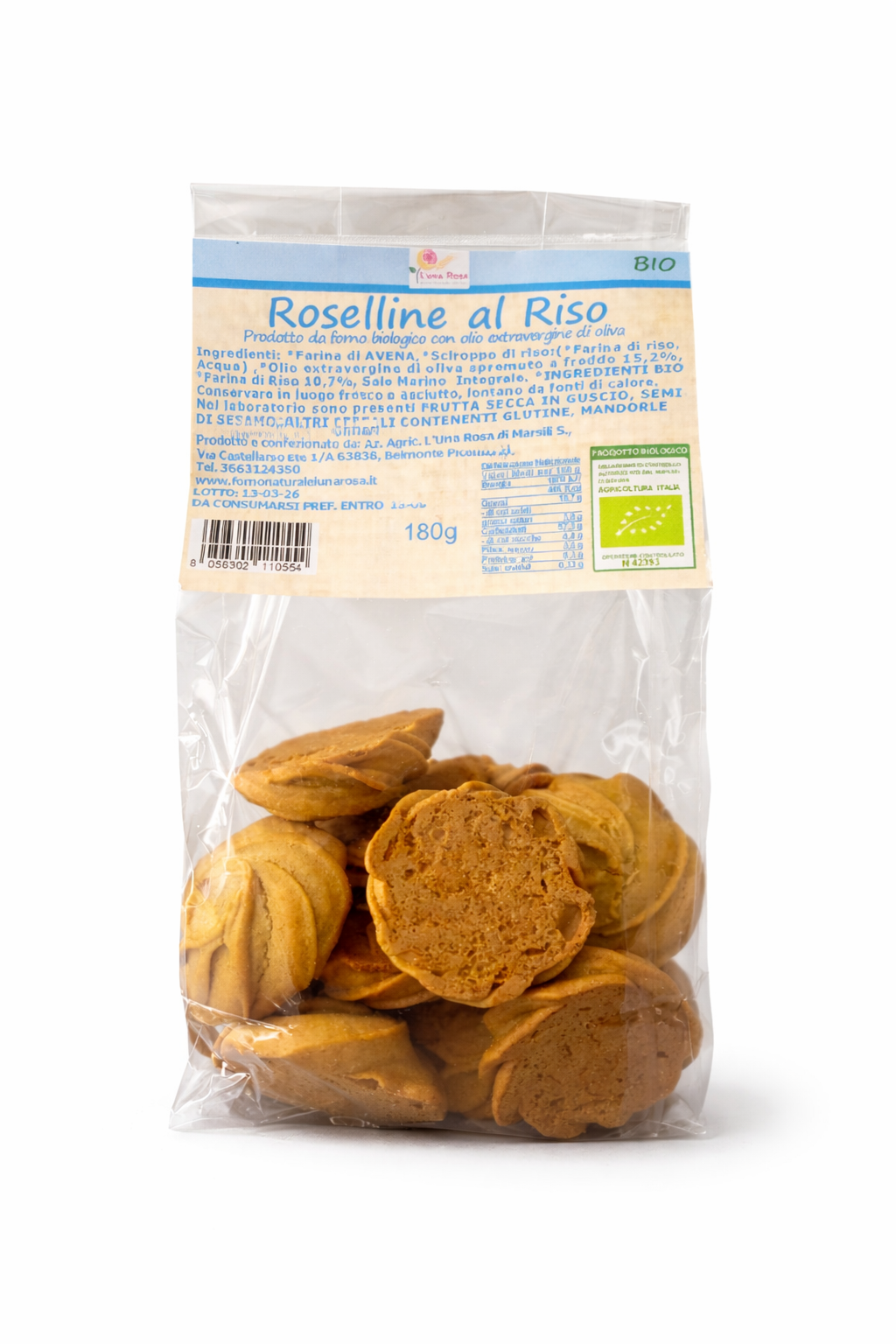 Biscotti roselline al riso
