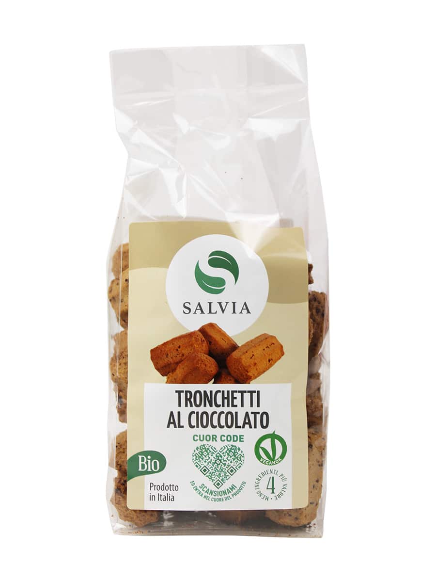 Tronchetti al cioccolato biscotti bio - 200g Salvia